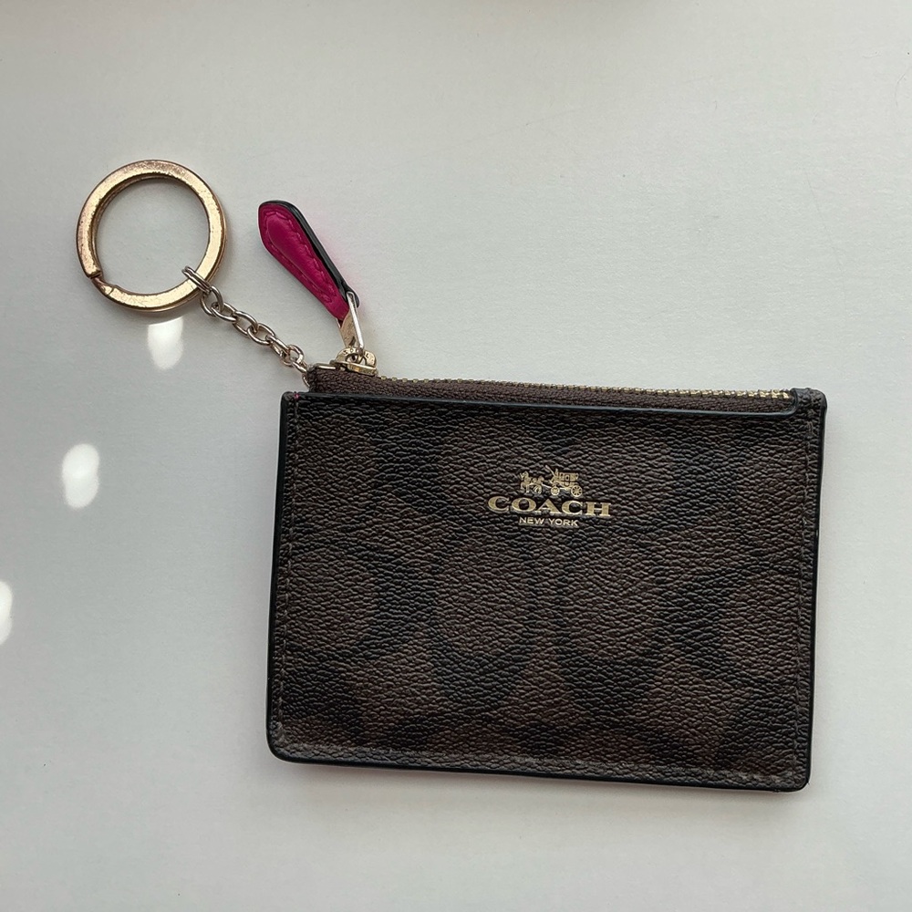 Coach Brown Keychain Wallet